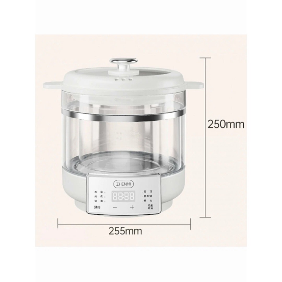 Многофункциональная электрическая кастрюля Xiaomi Zhenmi Visual Water-Proof Stew Pot 3L D6 (ZMDZ-006)