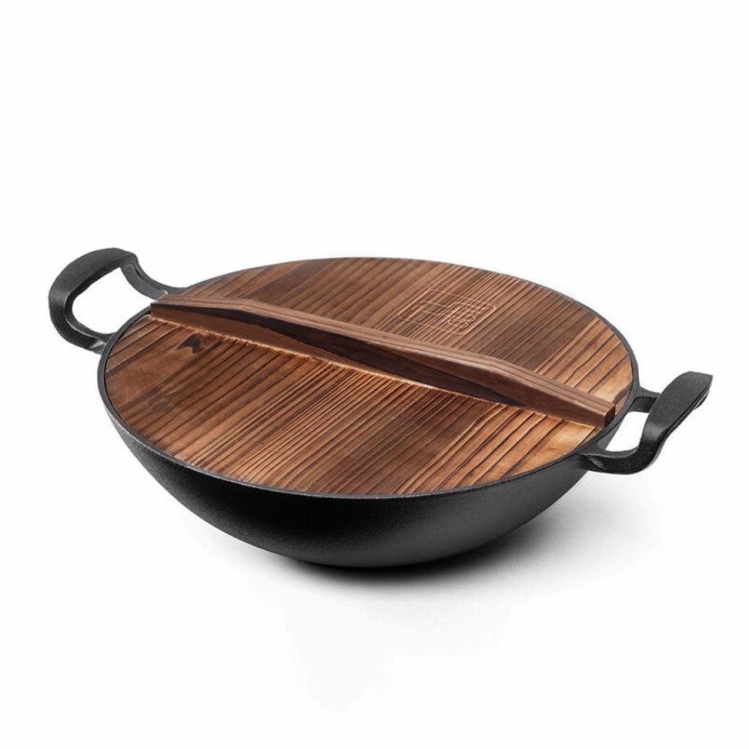 Чугунная сковорода-вок Xiaomi Yi Wu Yi Shi Сast Iron Wok