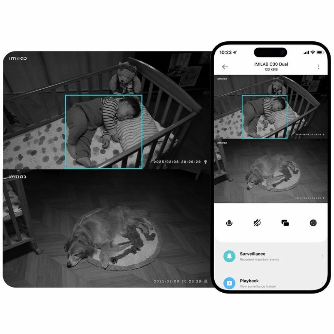 IPкамера Xiaomi Imilab Indoor Camera 3K+3K WiFi Plug-in C30 Dual (CMSXJ111A)