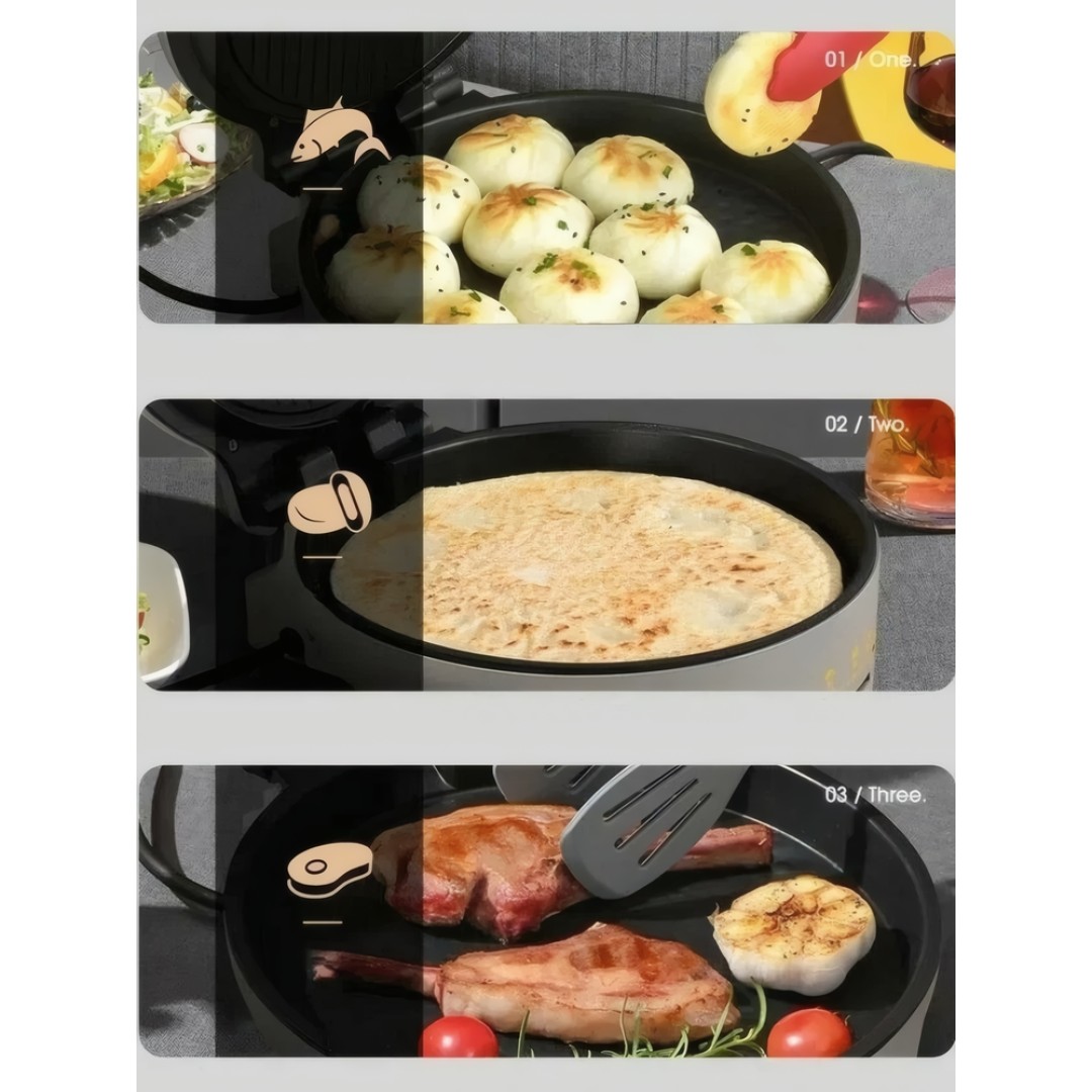 Пиццамейкер-сковорода-гриль Xiaomi Liven Electric Baking Pan 1200W (LR-J2606)