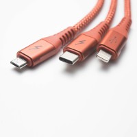 Кабель Xiaomi Solove 3-в-1 USB to Lightning/Micro/Type-C 120см (DW1RedRUS)