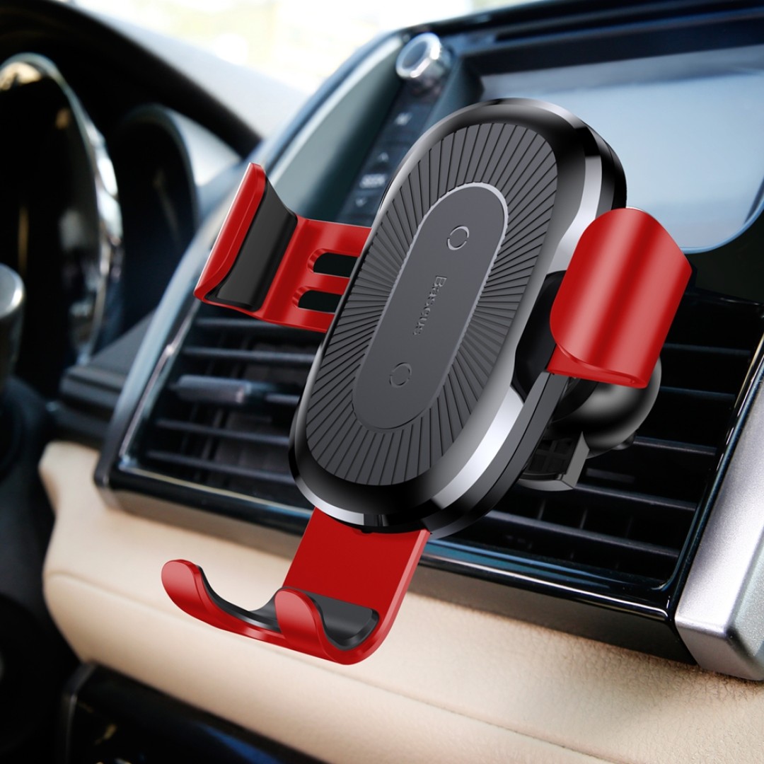 Автомобильный держатель с беспроводной зарядкой Baseus Osculum Type Wireless Charger Gravity Car Mount (WXYL-A01)