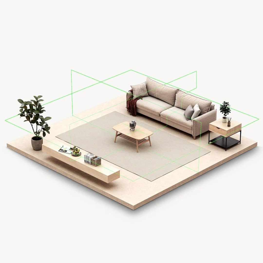 Лазерный уровень HOTO Laser Level 3 360 серый (QWFGJ002)