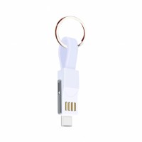 Мини брелок AKENSE 3 в 1 USB кабель Micro Type C