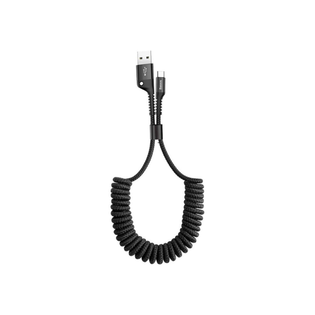 Кабель Baseus Fish Eye USB-C Spring Cable 2A 1м (CATSR-01)