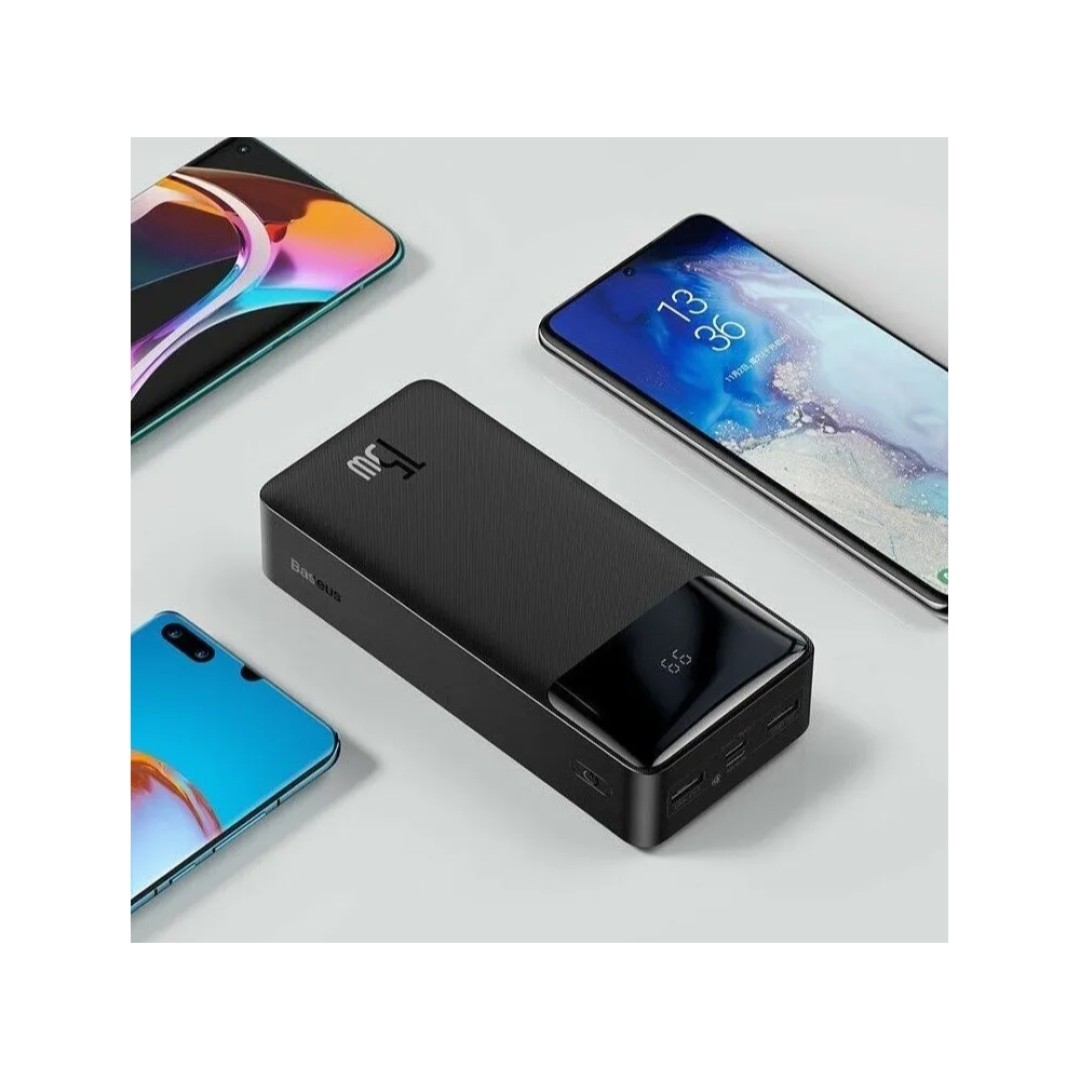 Внешний аккумулятор Baseus Bipow Digital Display Power bank 30000mAh 15W Чёрный (PPDML-K01, PPBD050201)