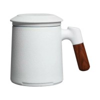 Керамическая кружка Xiaomi Pinztea Wooden Handle Ceramic Tea Cup