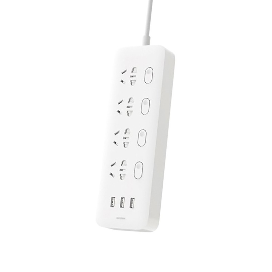 Удлинитель Xiaomi Mi Power Strip 4 Socket + 3 USB White (MJSWSKCXB-01QM)