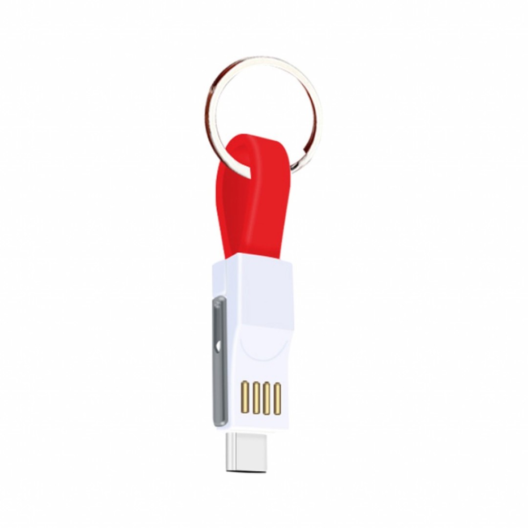 Мини брелок AKENSE 3 в 1 USB кабель Micro Type C