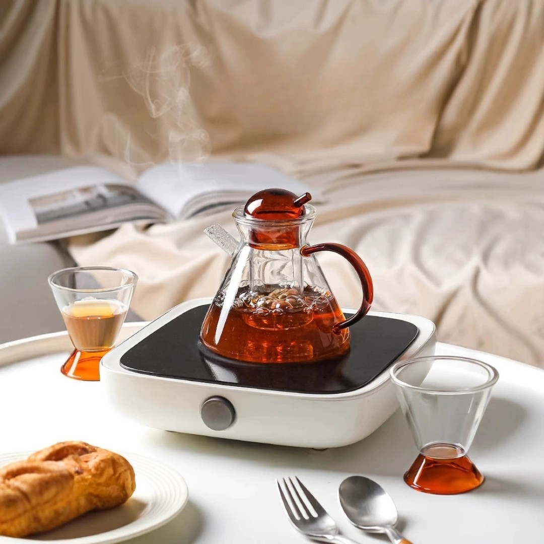 Чайный набор Jiuhe Mingjiang Entry Luxury Nordic Danish Glass Tea Set (чайник + 2 чашки)