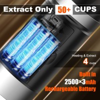 Портативная кофемашина Espresso с поддержкой капсул и молотого кофе, 20 бар, 2500 мАч, металлический серый