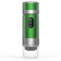 Портативная кофемашина Espresso с поддержкой капсул и молотого кофе, 20 бар, 2500 мАч, металлический зеленый