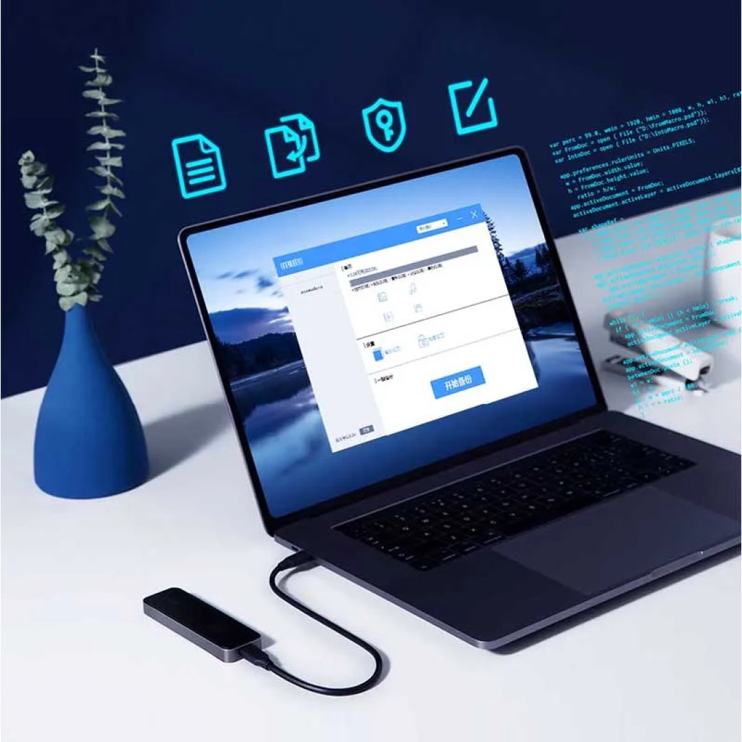 Внешний твердотельный накопитель Onemodern High-speed Fingerprint SSD 1 ТБ