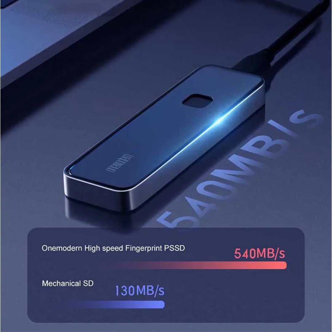 Внешний твердотельный накопитель Onemodern High-speed Fingerprint SSD 1 ТБ