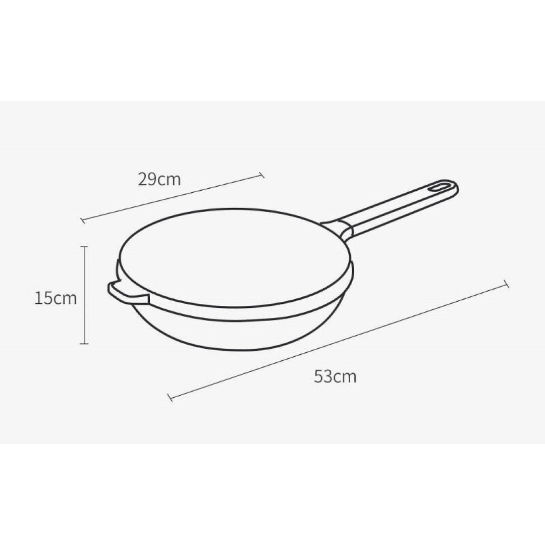 Сковорода-вок Xiaomi BergHOFF Gem Series Frying Pan