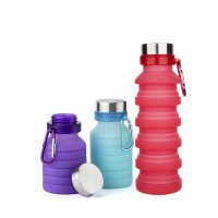Силиконовая складная бутылка для воды 500 мл Qwerty