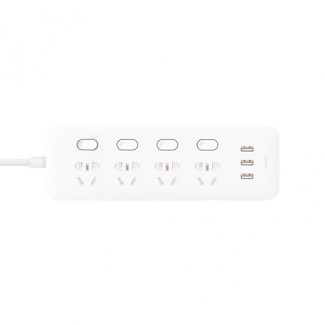 Удлинитель Xiaomi Mi Power Strip 4 Socket + 3 USB White (MJSWSKCXB-01QM)