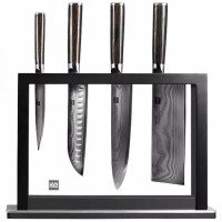 Набор ножей из дамасской стали Huo Hou Set of 5 Damascus Knife Sets (4 ножа с подставкой) (HU0073)