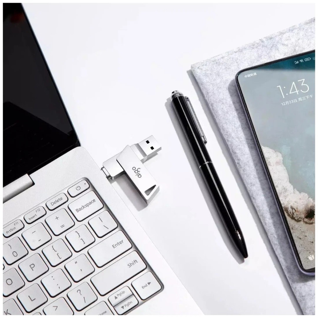 USB-Flash-накопитель Xiaomi Aigo Patriot Dual Interface Metal U Disk Type-C-USB 64GB (U350)