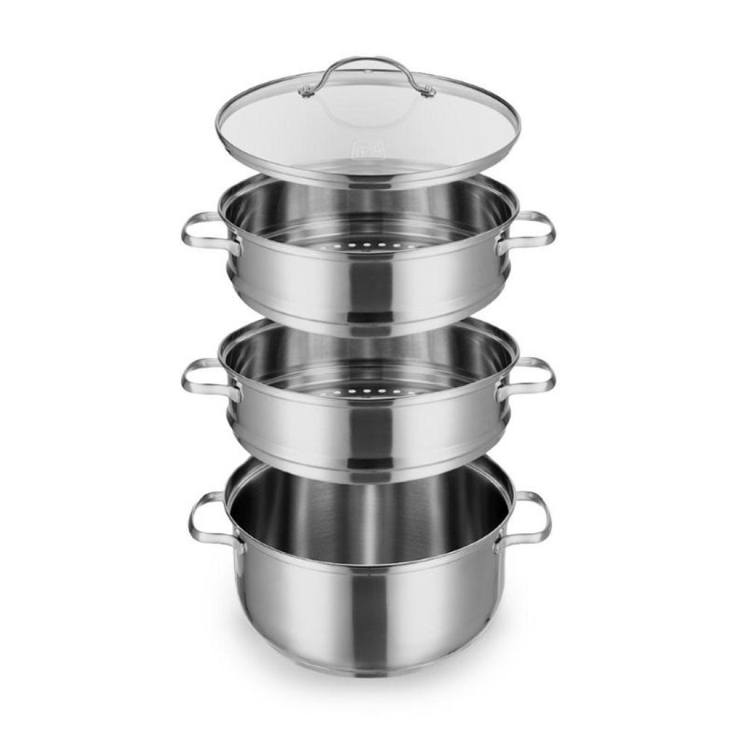 Кастрюля-пароварка Xiaomi Steamer Stainless Steel 2 ярус