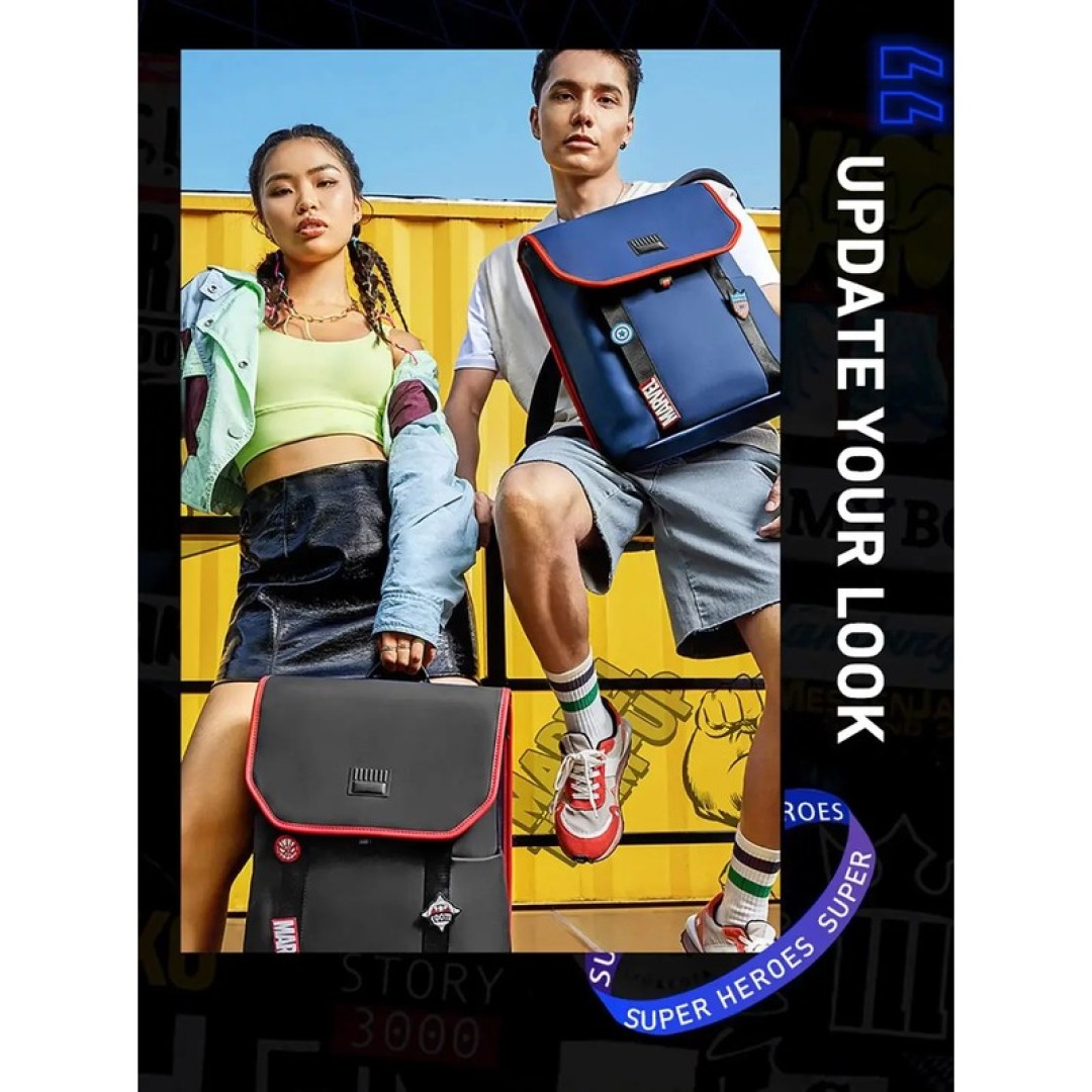 Рюкзак Xiaomi 90 Points Ninetygo Marvel Collaboration Collection Backpack (90BBPMT21123U)