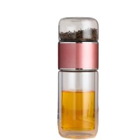 Чайная бутылка с двойным стеклом ситечком Qwerty Tea Bottle With Double Glass