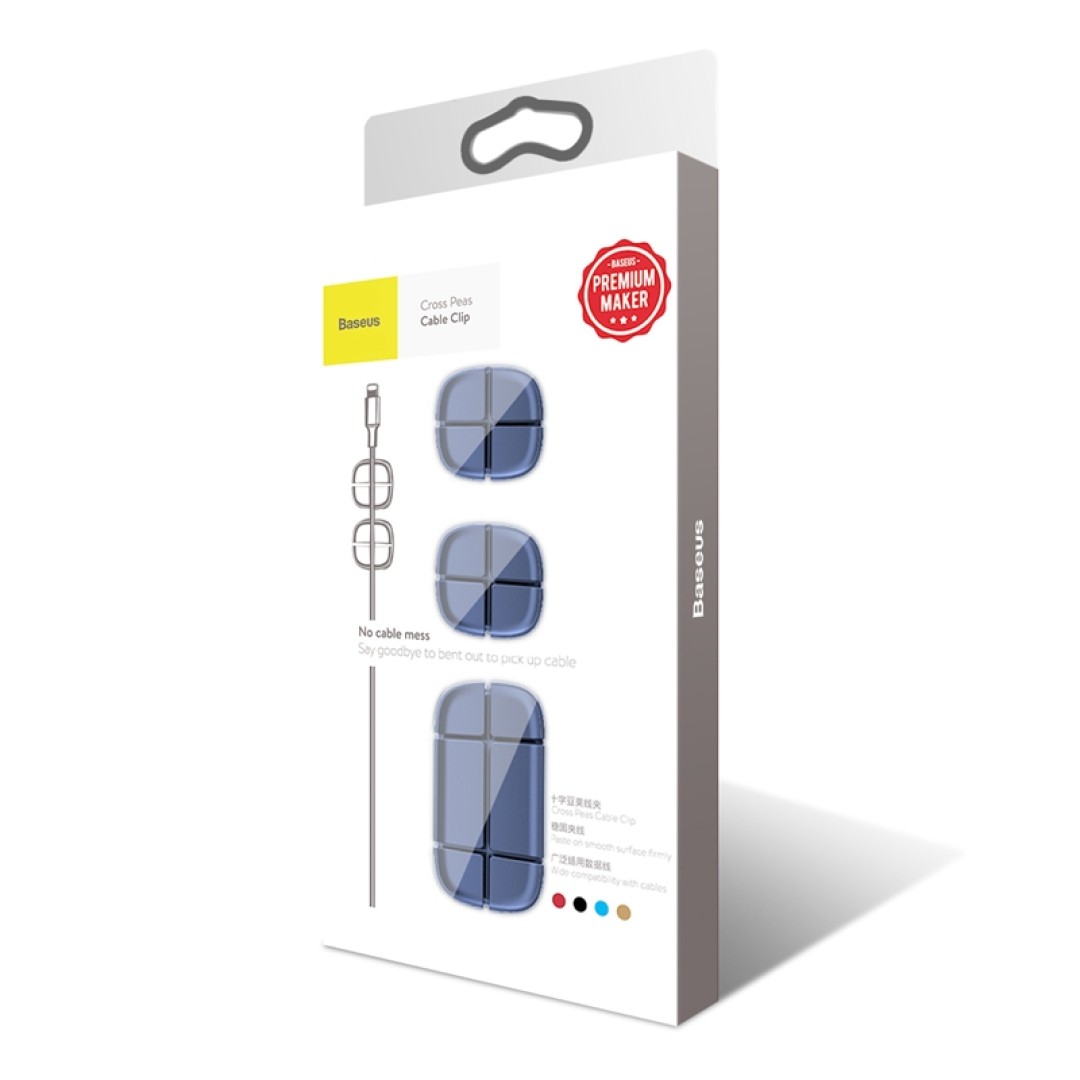 Держатель для проводов Baseus Cross Peas Cable Clip (ACTDJ-01)