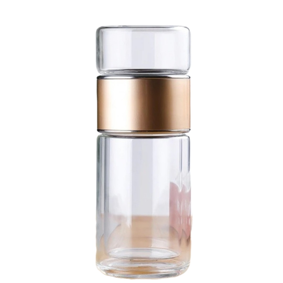 Чайная бутылка с двойным стеклом ситечком Qwerty Tea Bottle With Double Glass