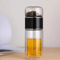 Чайная бутылка с двойным стеклом ситечком Qwerty Tea Bottle With Double Glass
