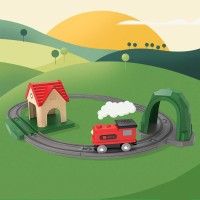 Пластиковый конструктор железная дорога Xiaomi Mitu Track Building Block Sound and (MTWJ03MT)