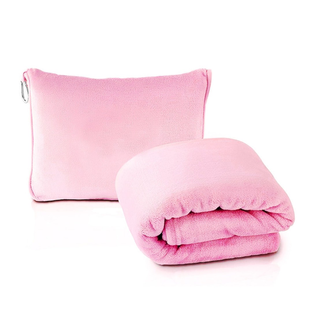 Дорожное одеяло - подушка, портативное, 2-в-1, Comfort,  цвет розовый
