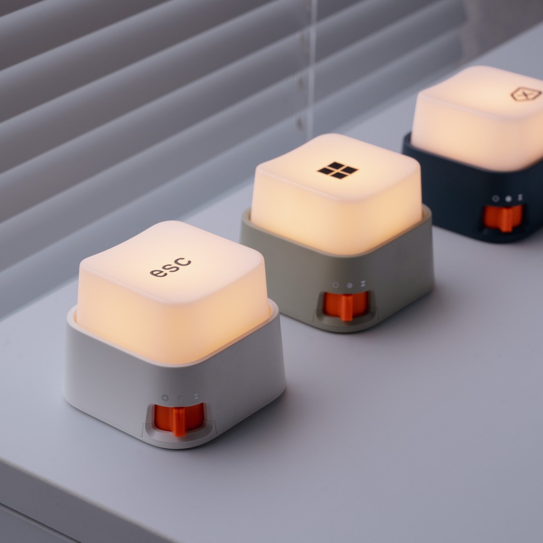 Мини-ночник магнитный, USB, ретро-белый