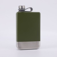Фляжка для вина и других напитков Todenny stainless steel spray paint wine pot (TOP-F09), 260 мл, хаки
