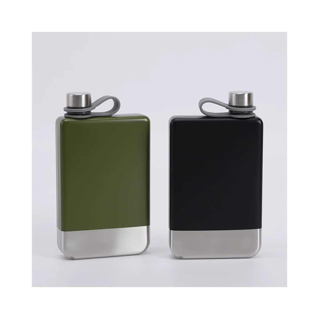 Фляжка для вина и других напитков Todenny stainless steel spray paint wine pot (TOP-F09), 260 мл, черный