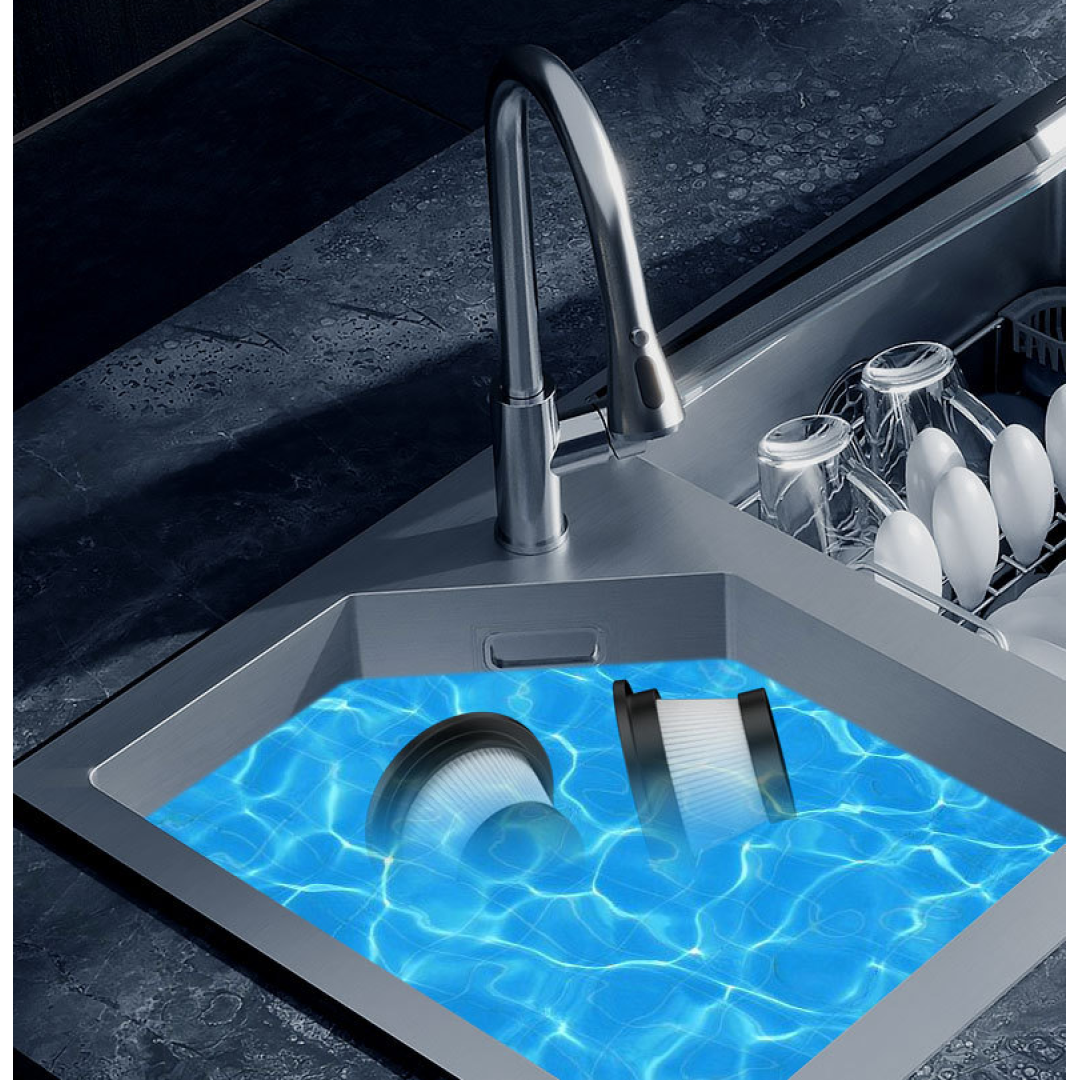 Автомобильный пылесос, мощный, портативный, TYPE-C, белый