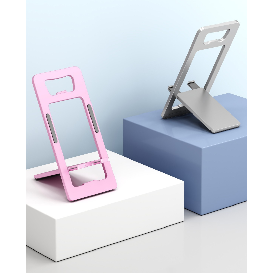 Складной держатель для мобильного телефона из алюминиевого сплава с открывалкой для бутылок, портативный, серебро