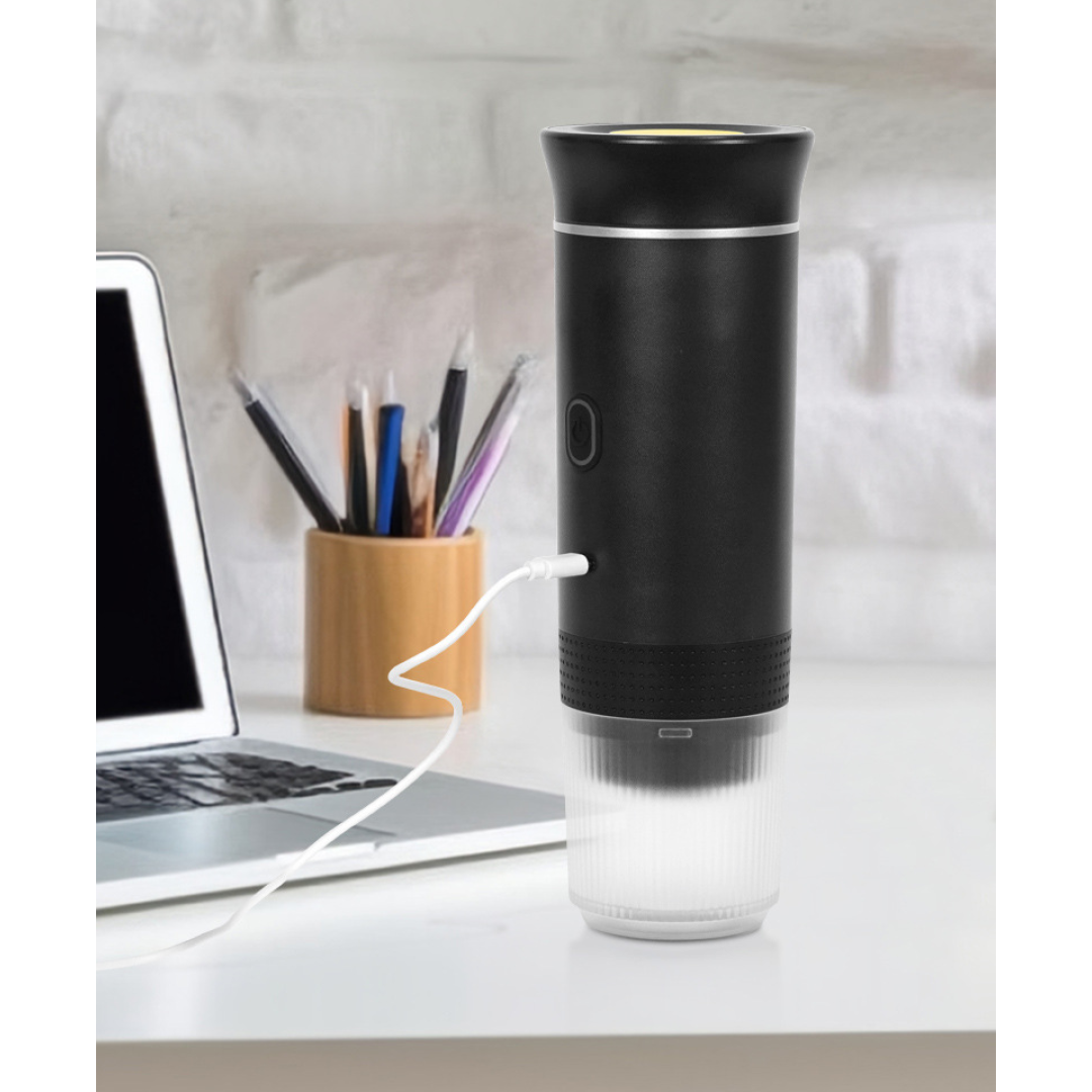 Портативная кофемашина Espresso KF-JN-02  с поддержкой капсул и молотого кофе, 20 бар, 2500 мАч*3, серый