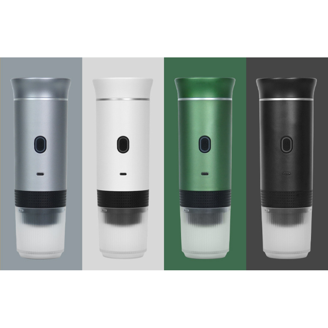 Портативная кофемашина Espresso KF-JN-02  с поддержкой капсул и молотого кофе, 20 бар, 2500 мАч*3, серый