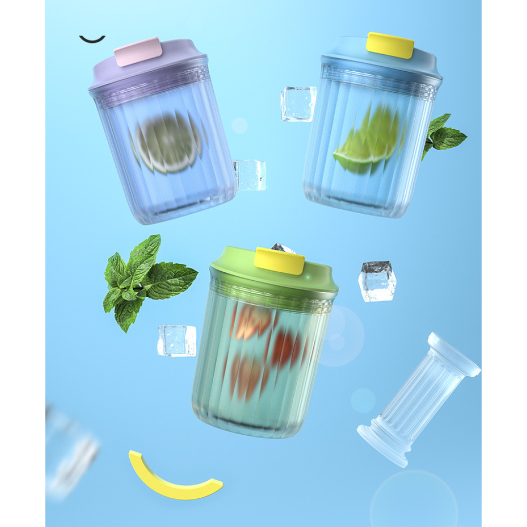 Стакан из тритана, портативный, 360 мл, Hals, Candy, мятный синий