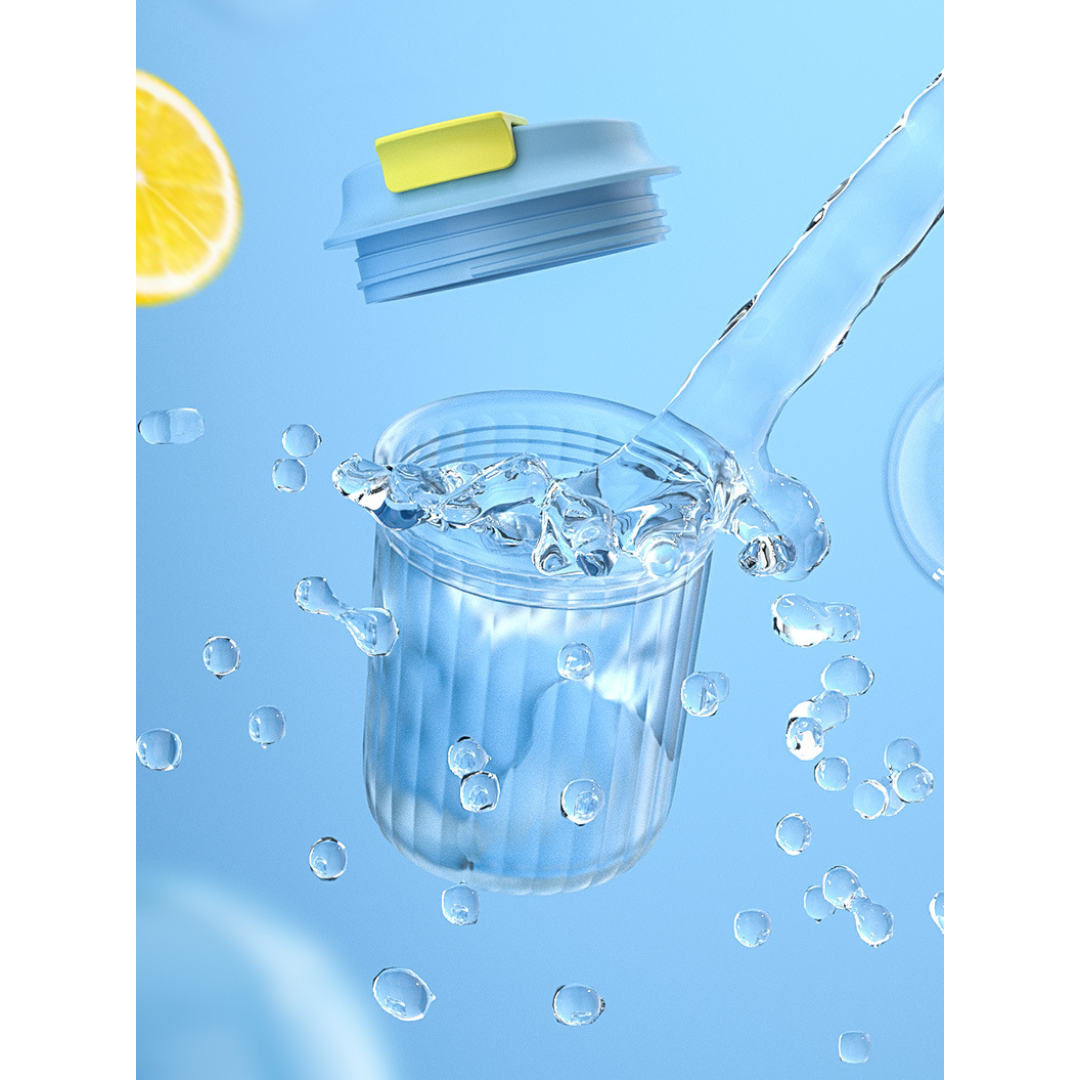 Стакан из тритана, портативный, 360 мл, Hals, Candy, мятный синий