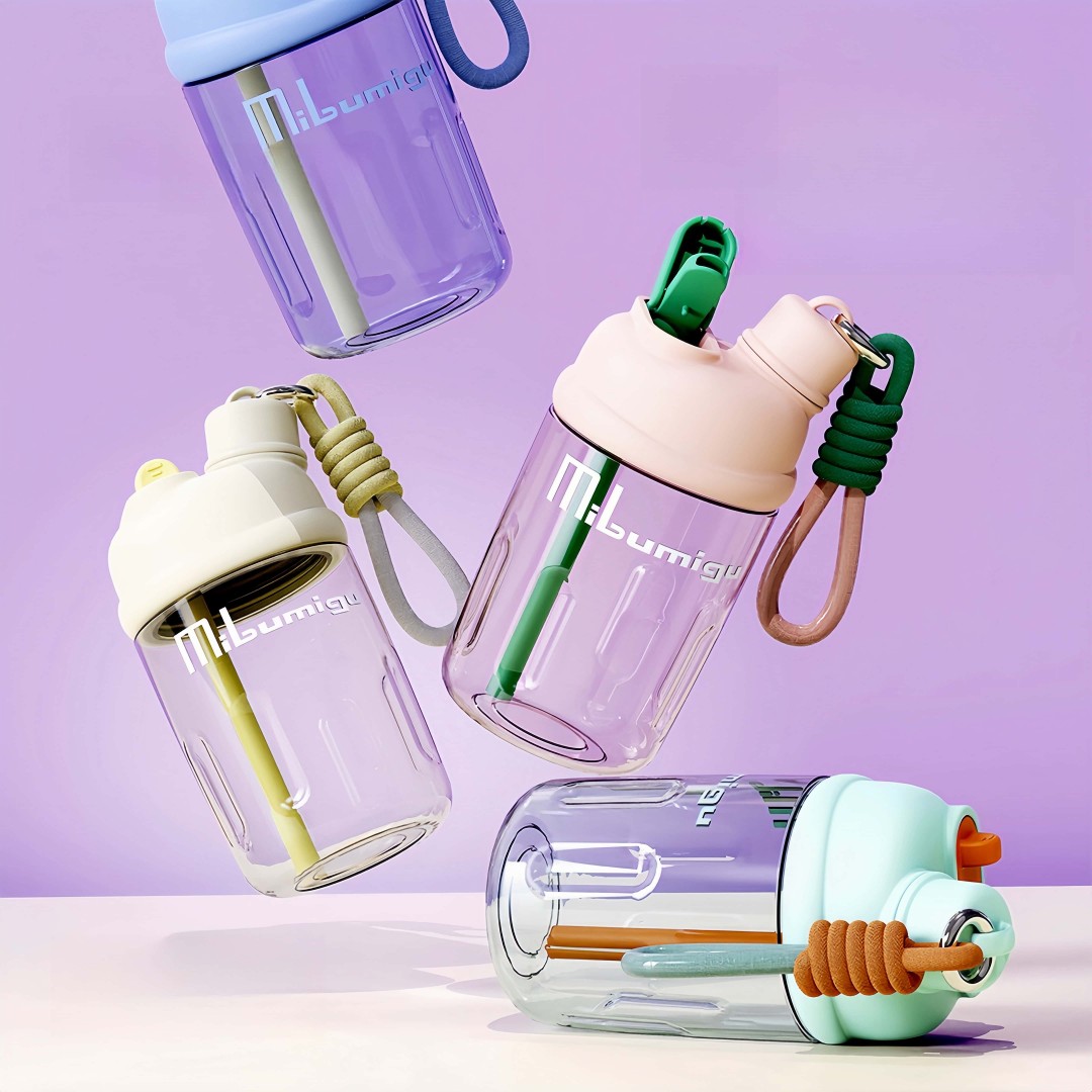 Стакан из тритана с двойными стенками, портативный, 650 мл, небесно-голубой