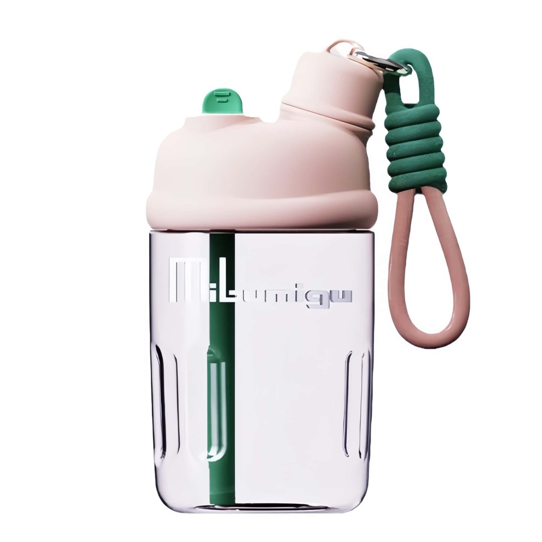 Стакан из тритана с двойными стенками, портативный, 650 мл, вишневая пудра