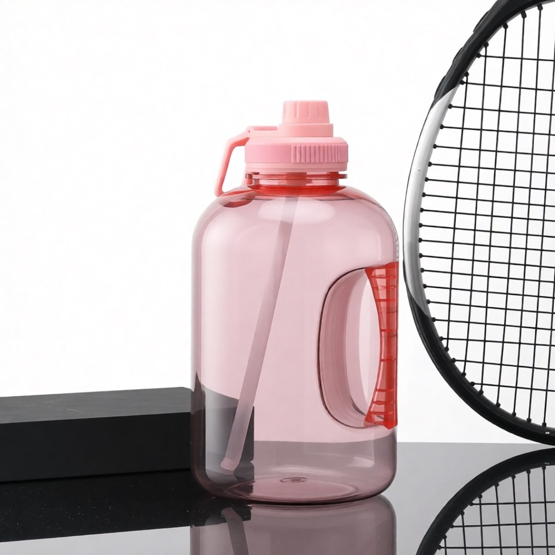 Спортивная бутылка для воды высокой емкости, 2500 мл, черный