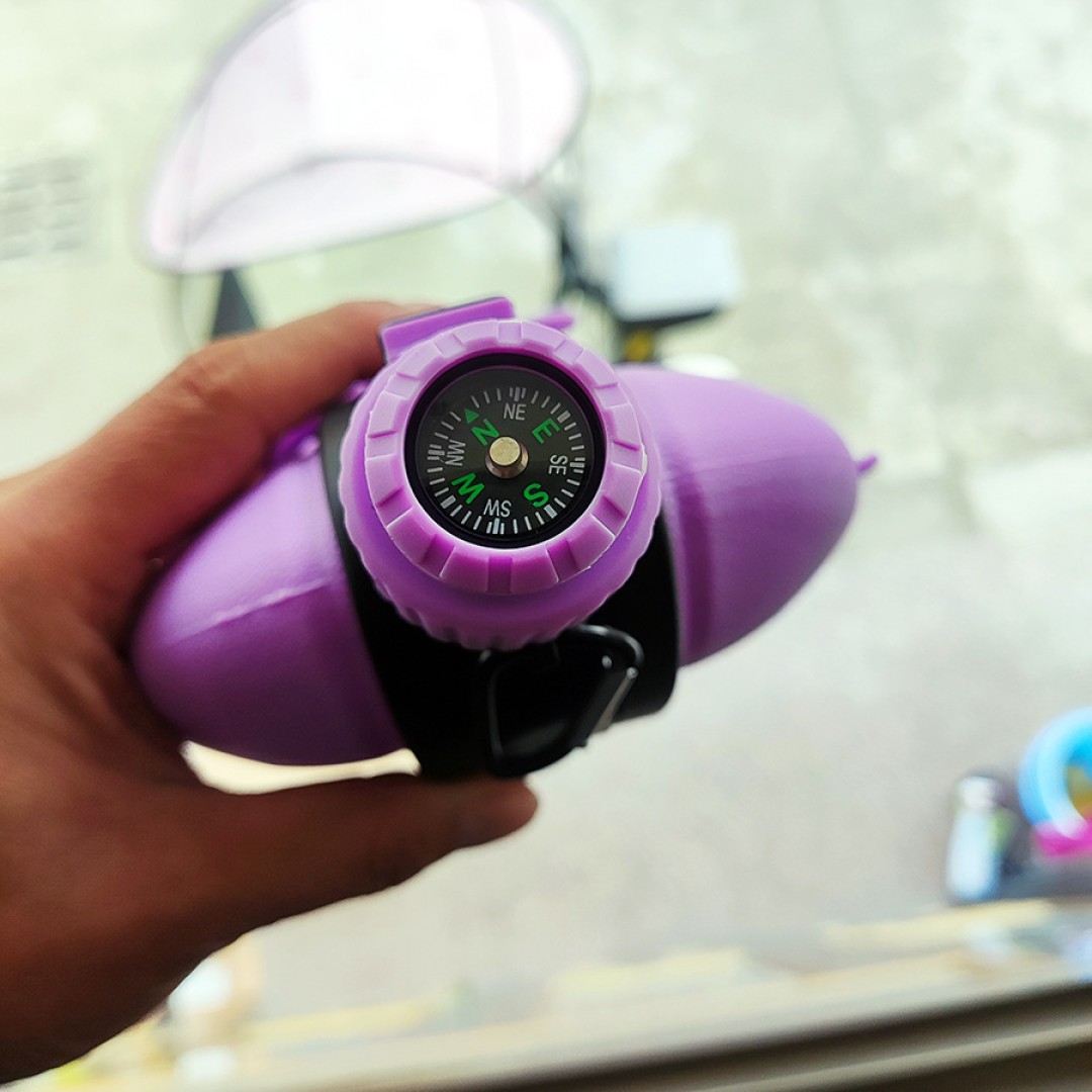 Фляжка с компасом, складная, портативная, 580 мл, армейский зелёный