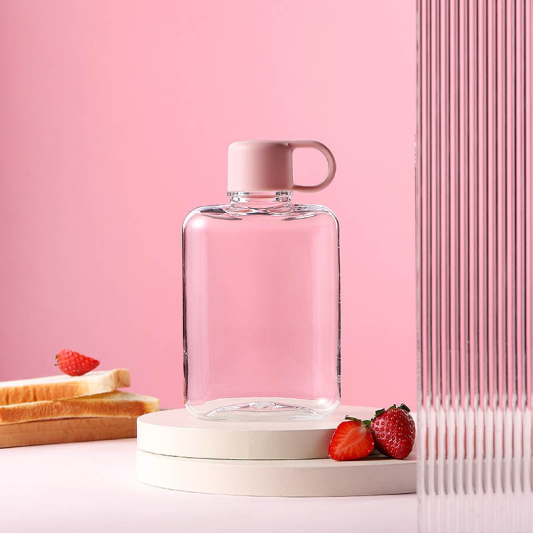 Квадратная фляжка для воды Ainmei, 360 мл, зеленая