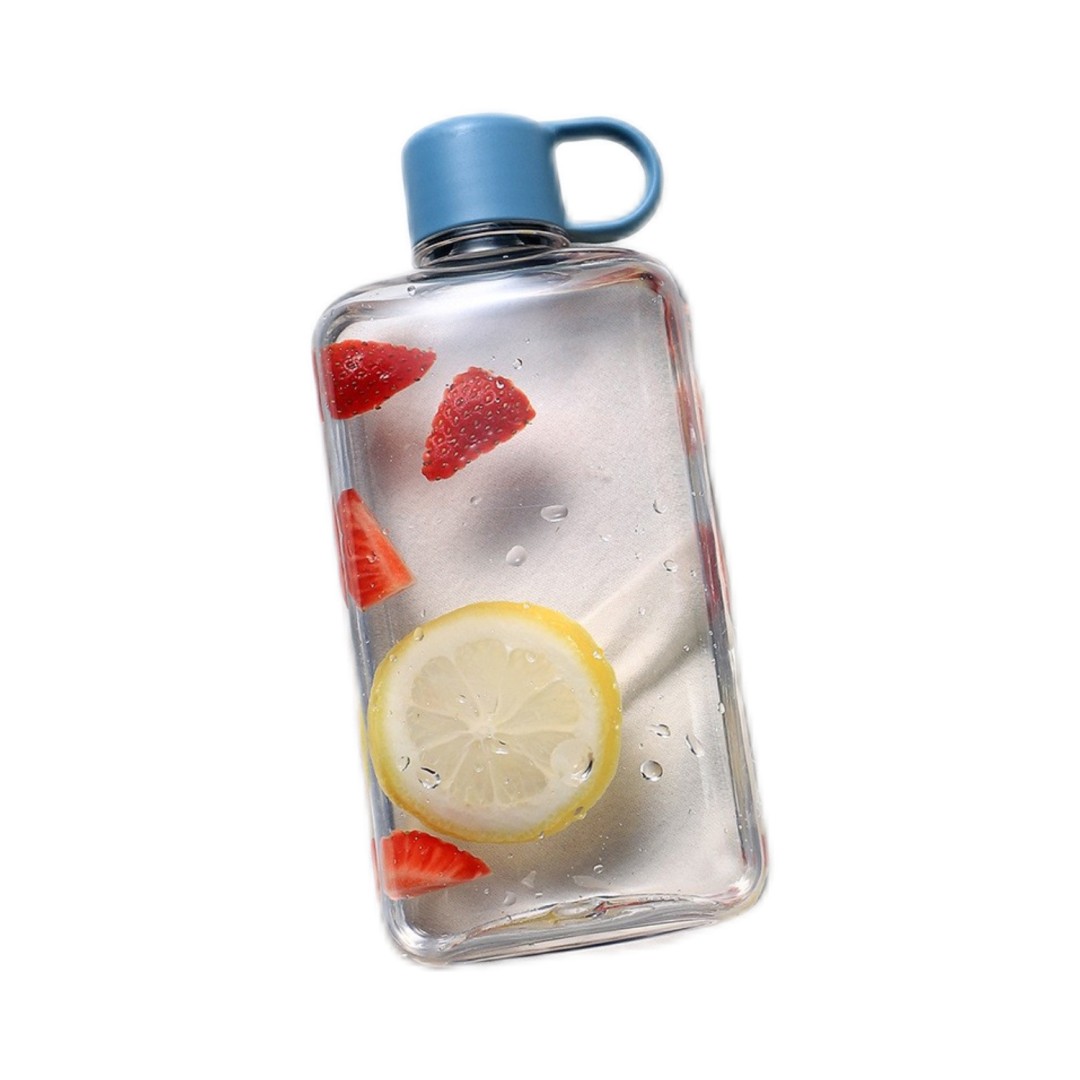 Квадратная фляжка для воды Ainmei, 360 мл, зеленая