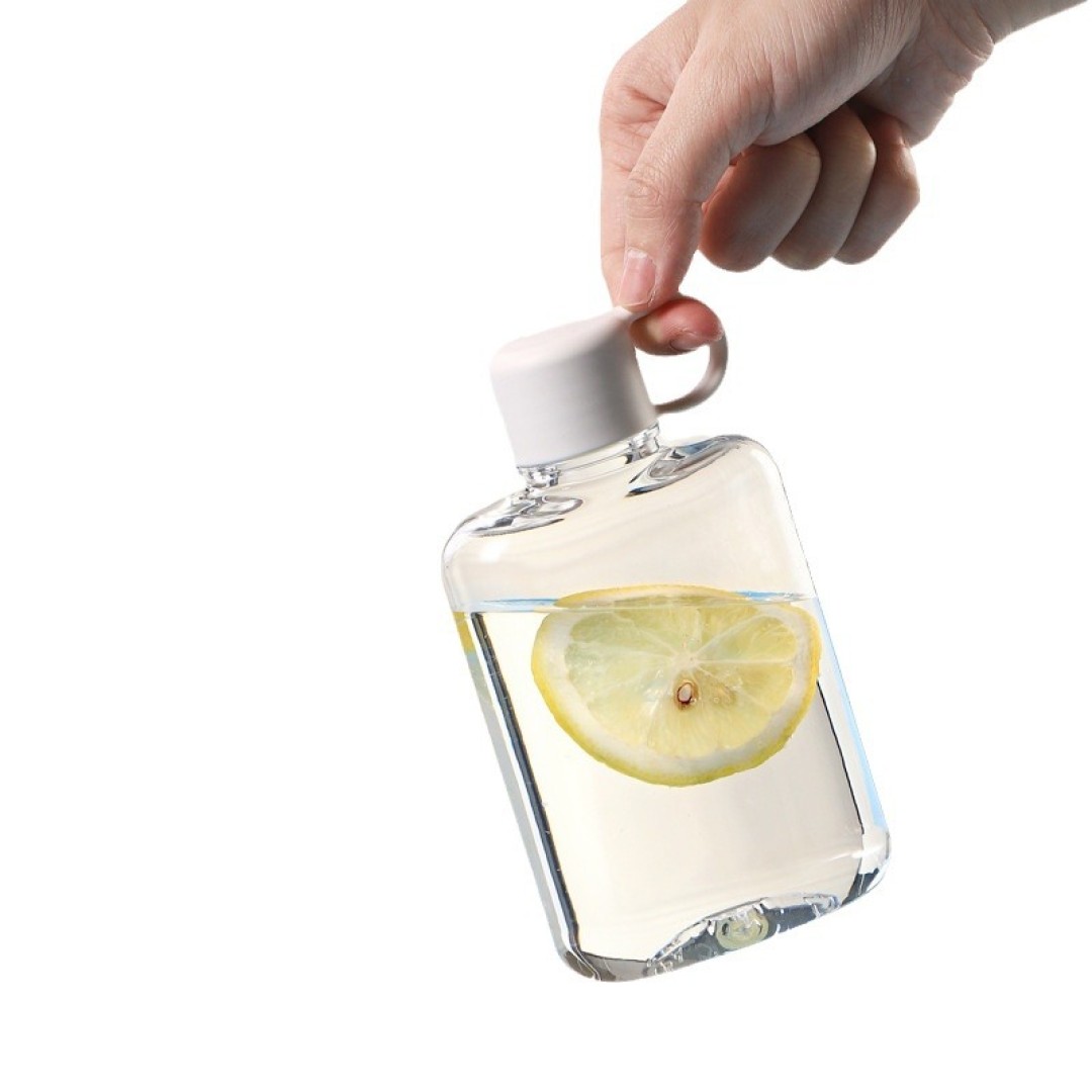 Квадратная фляжка для воды Ainmei, 360 мл, зеленая