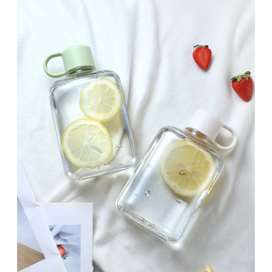 Квадратная фляжка для воды Ainmei, 360 мл, голубая