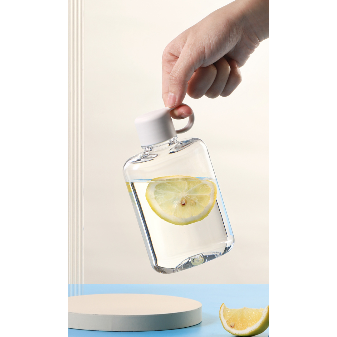 Квадратная фляжка для воды Ainmei, 360 мл, белая