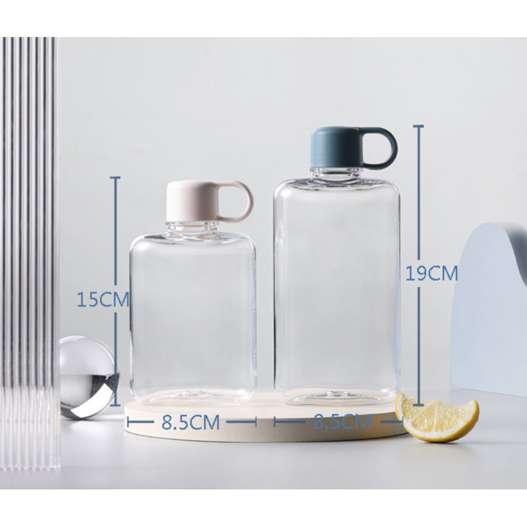 Квадратная фляжка для воды Ainmei, 360 мл, голубая